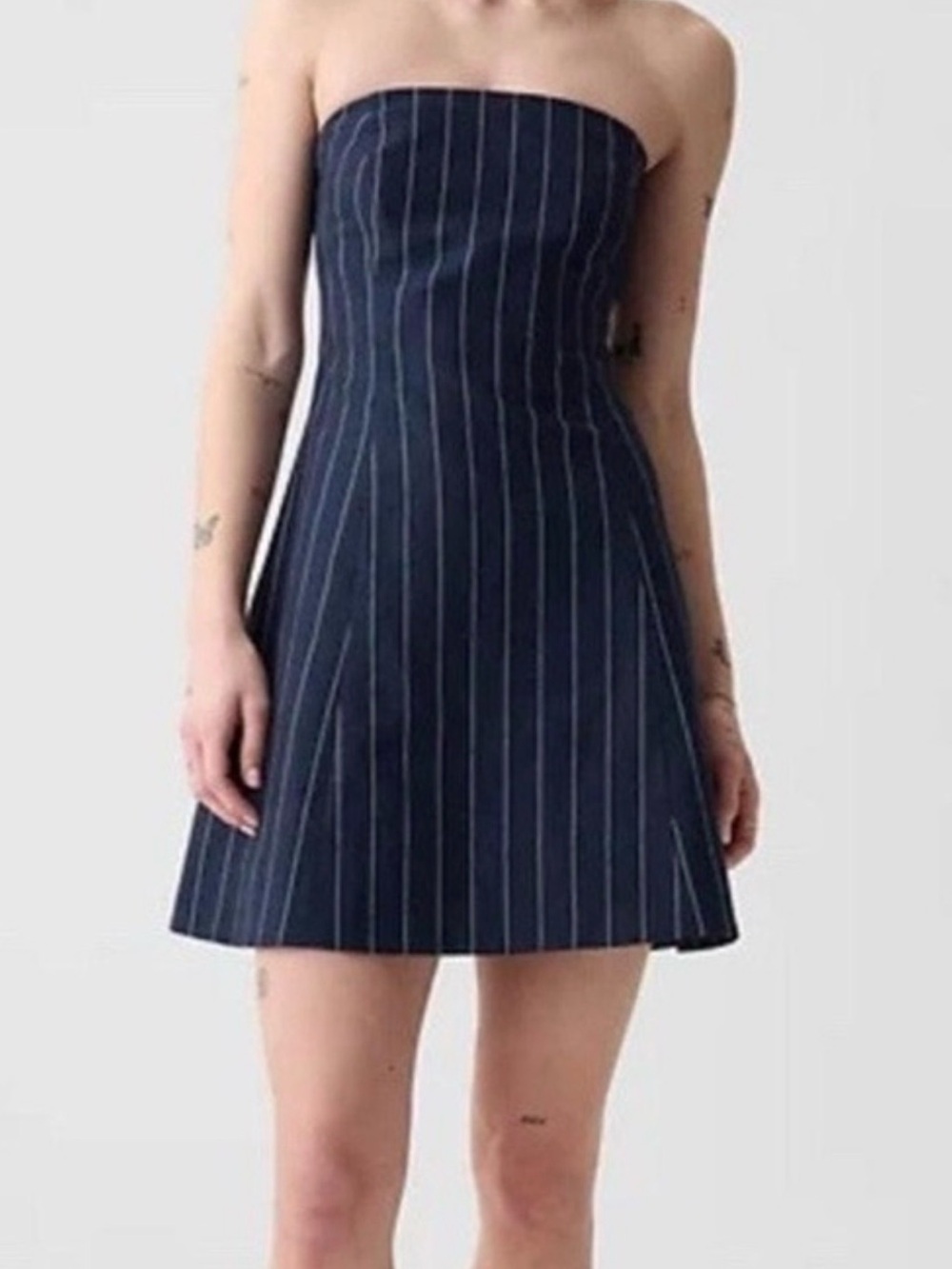 Gap mini striped strapless dress